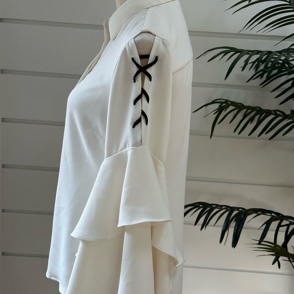 Chico’s Black Label Blouse Size 4-6 (Chicos 00) - Picture 3 of 5